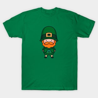 Kawaii Cute Irish Leprechaun Cartoon T-Shirt